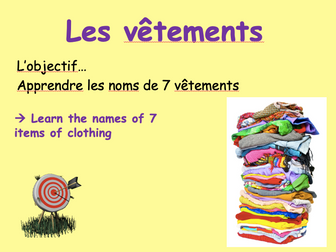 Clothes Topic French Unit