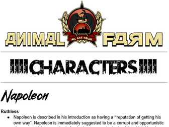 Grade 9 Animal Farm Notes