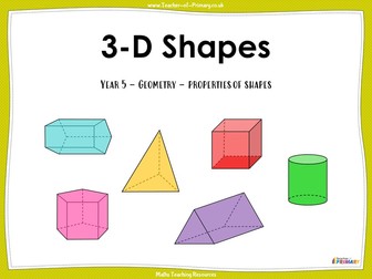 3-D Shapes - Year 5