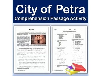 Petra | International Landmarks Reading Comp Passage & Activity - Editable
