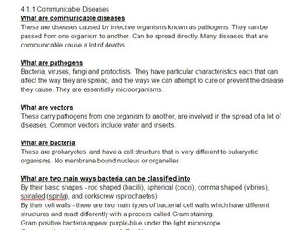 OCR A A-Level Biology 4.1.1 Disease 12 Pages