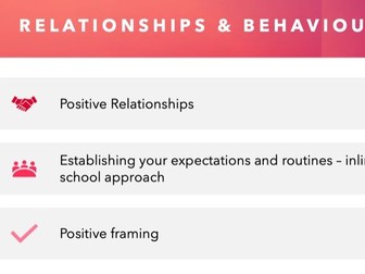 Behaviour for Learning staff training