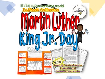 Martin Luther King Jr. | MLK Day Lapbook with Reading Comprehension Activities