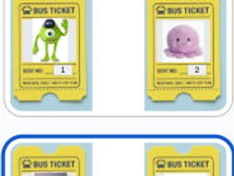 Character Bus Tickets – Reward & Role Play (9 Pages, 18 Tickets)