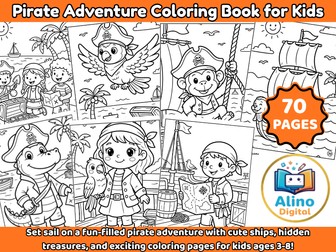 Pirate Adventure Coloring Book for Kids