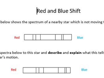 GCSE Red and Blue Shift