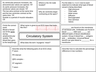 Level 3 BTEC Applied Science Unit 5 Biology Revision Mats WITH ANSWERS