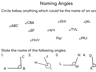Naming Angles