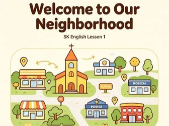 Preschool ESL Complete Lesson Bundle: Neighborhood, Days Weather, Numbers 1-10 PPT + 3 Printable Pra