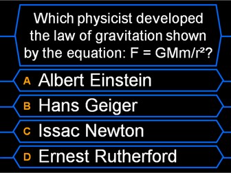 Who Wants to be a Millionaire - AQA A Level Physics 3
