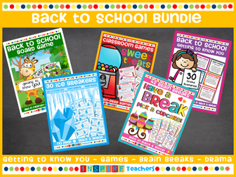 Back to School Bundle - Getting to Know you - Games - Brain Breaks - Drama