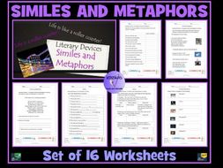 Similes and Metaphors - Set of 16 Worksheets