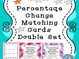Percentage Change Matching Card Double Set