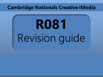Creative iMedia R081 Revision guide