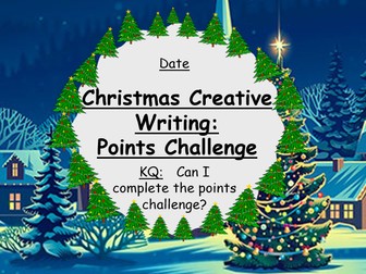 Christmas Creative Writing Points Challenge