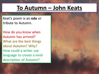 To Autumn John Keats