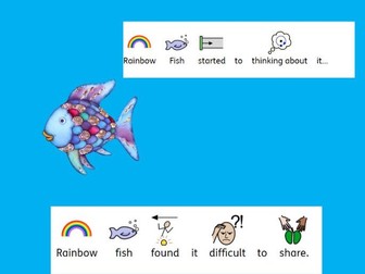 Rainbow Fish with widgit symbols and 4 activities Special Education ASD