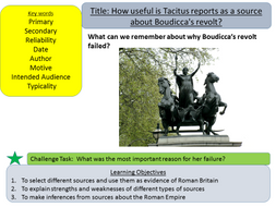 Year 7: Roman Britain and the Usefulness of sources (Lesson 7)