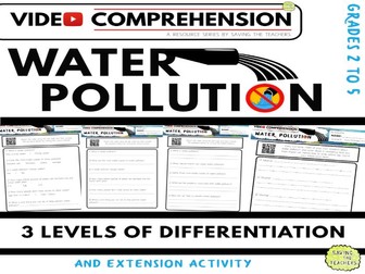 Water Pollution Video Comprehension Worksheets