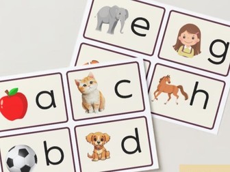 Dyslexia friendly alphabet flashcards