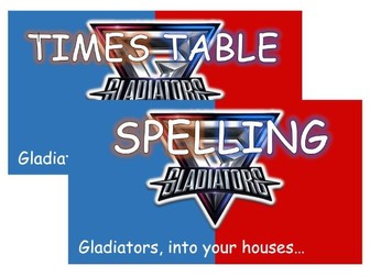 Spelling and Times Tables Gladiators inspired by the TV Show