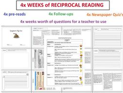 2# - Reciprocal Reading Booklet - 4 weeks of activities - Spaghetti Pig-Out- guided reading