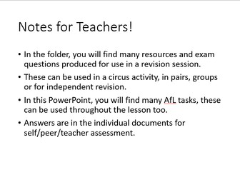 Revision Resources for Organic Chemistry C9&10