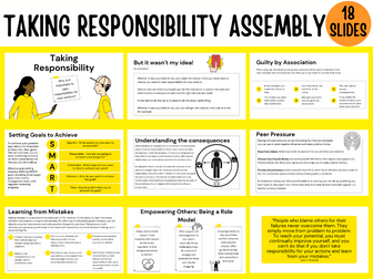 Taking Responsibility Assembly KS3/KS4
