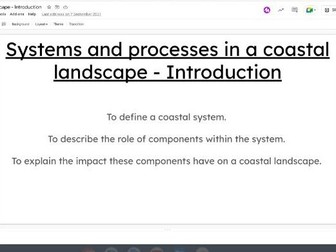 AQA A Level Geography Coastal Systems and Landscapes SoW