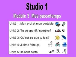 Studio 1 Module 3 Mes Passetemps