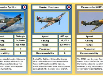 Battle of Britain Aircraft Trump Cards