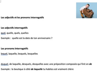 les pronoms interrogatifs, interrogative pronouns in French (quel, lequel, dont)