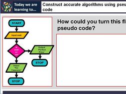 code flowcharts teaching algorithms pseudo