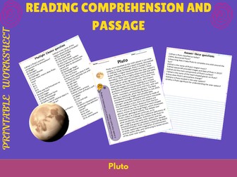 Explore Pluto: Engaging Reading Passage with Interactive Questions