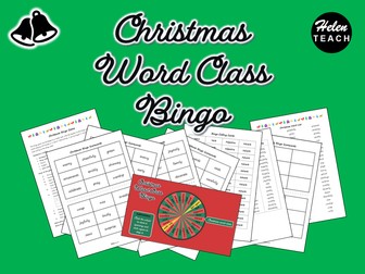Christmas Word Class Bingo Game