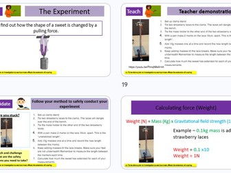 Elastic force- Strawberry laces KS3 Science