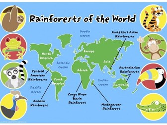 Rainforests of the World Map Pack