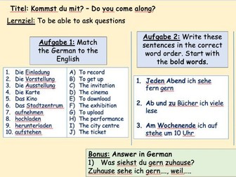 German - New GCSEs (first teaching in 2024) Pearson Edexcel Chapter 2 - Powerpoints & Resources