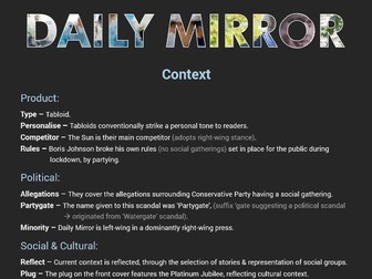 Media Fact Sheet - The Daily Mirror