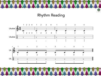 Ukulele Rhythm Reading Exercise