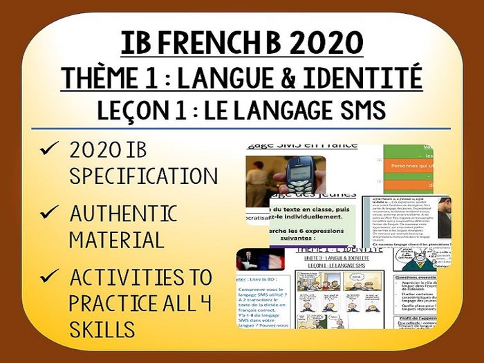 IB FRENCH B 2020 - Langue & Identité - L1 | Teaching Resources