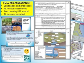 Geography KS3 Assessment. Landscapes & processes: Glaciers, Coasts, Rivers Suitable for year 7, 8, 9