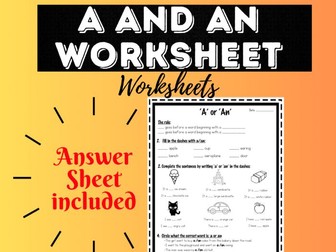 A and An worksheet