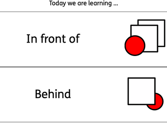 Prepositions: Teddy: In front of and behind