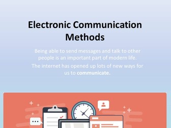 Electronic Communication Methods Scheme of Work. Home learning, Remote learning pack paper based.