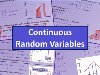 Continuous random variables - AS level Further Maths Statistics