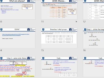 organic chemistry & alkane names