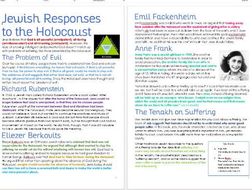 Judaism: Responses to the Holocaust and Problem of Evil and Suffering