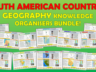South American Countries KS2 Geography Knowledge Organisers Bundle!