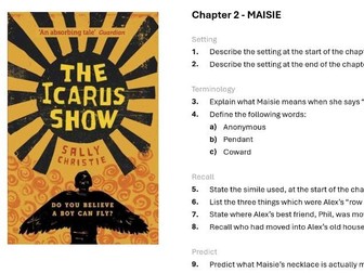 The Icarus Show comprehension questions